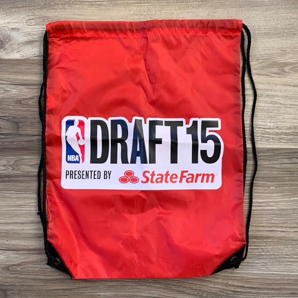 NBA Draft 15 State Farm draw string bag BackPack Nap Sack Promotional hand Out